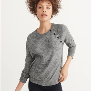 Like new! Abercrombie gray button sweater sz S
